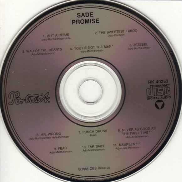 sade promise new sealed vintage 1990s cd - smooth jazz r&b pop lovers rock fear - Picture 3 of 3